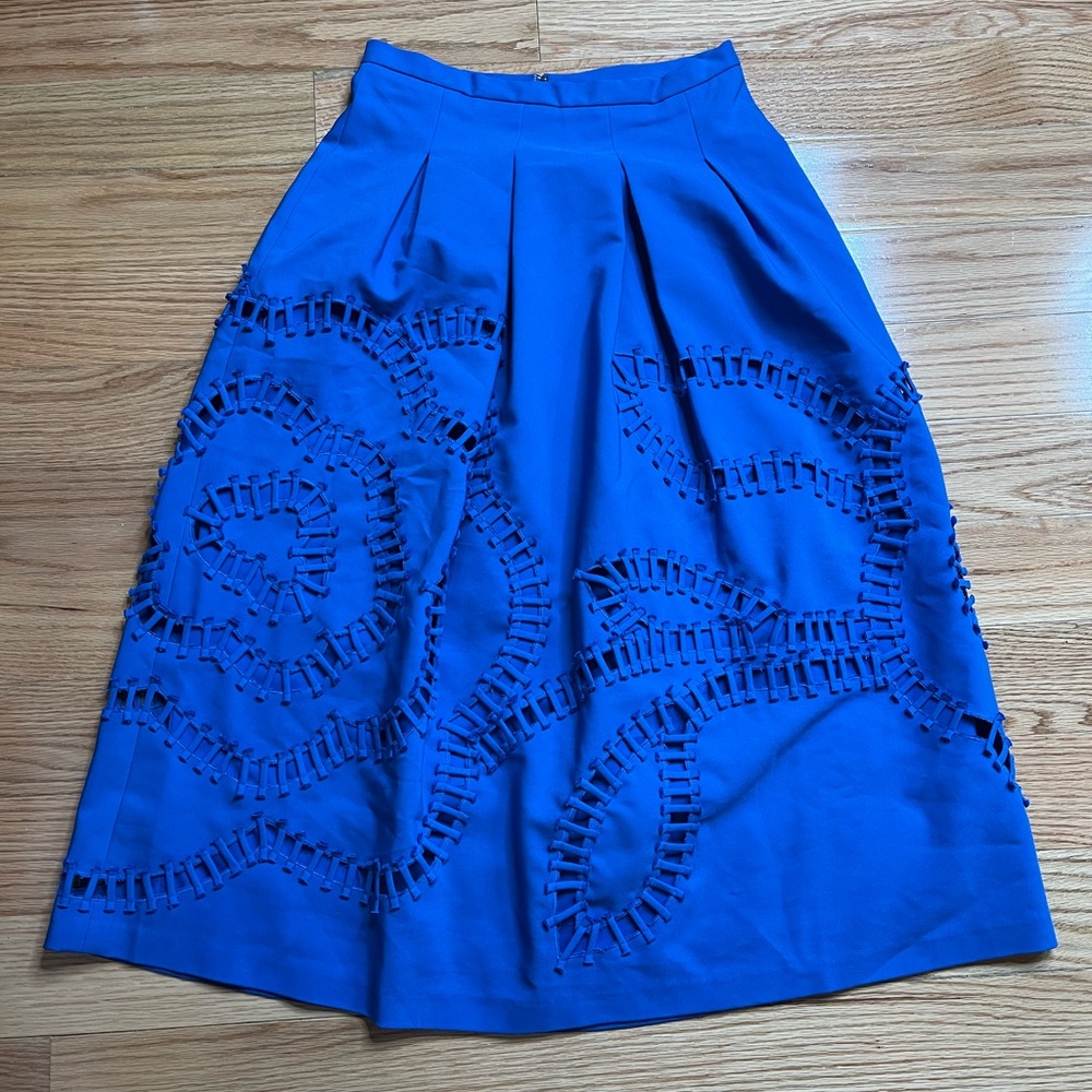 Anthropologie Sachin & Babi Cobalt Blue Tea Length Skirt